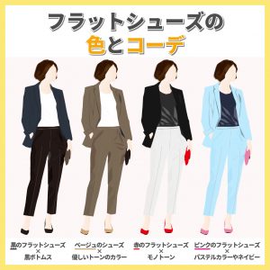 フラットシューズに合わせやすい色とコーデを紹介 靴の通販 スニーカー サンダル ブーツ パンプス マーレマーレ オンラインストア フラットシューズに合わせやすい色とコーデを紹介 靴の通販 スニーカー サンダル ブーツ パンプス マーレマーレ オンラインストア