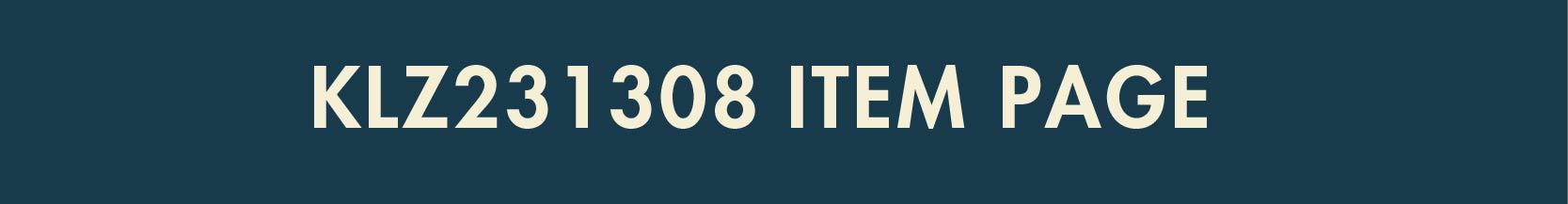 KLZ231308 ITEM PAGE
