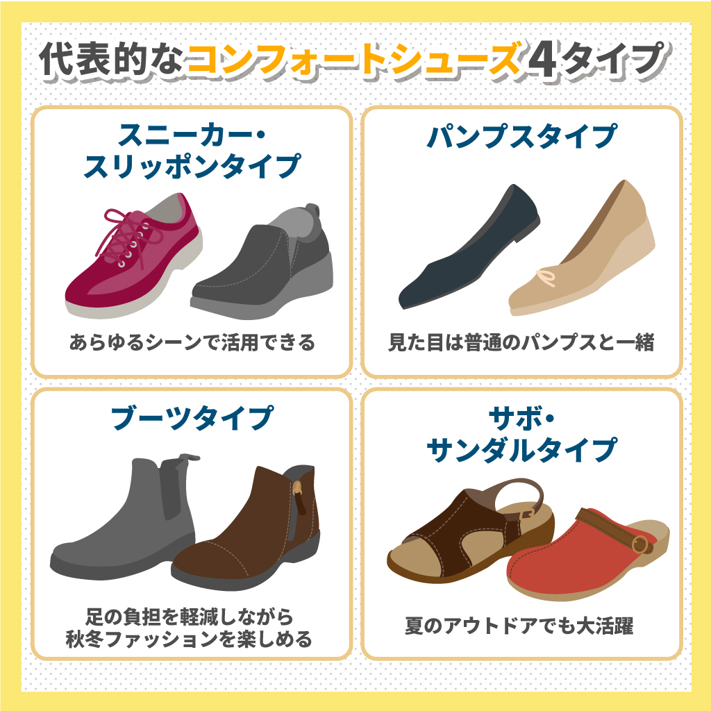 コンフォートシューズとは？ 靴のタイプや選ぶときのポイントを解説 