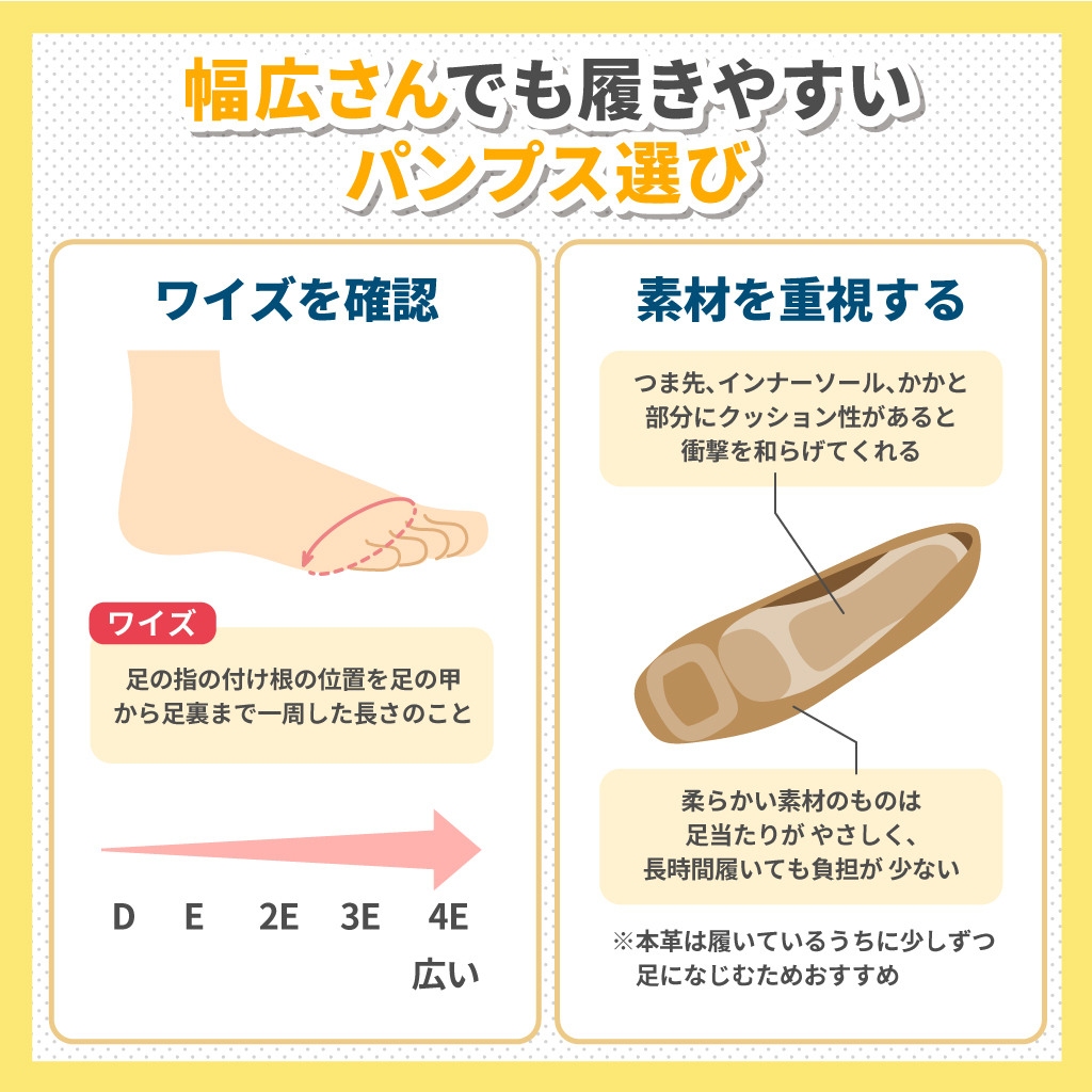 幅広さんでも履きやすいパンプスの選び方