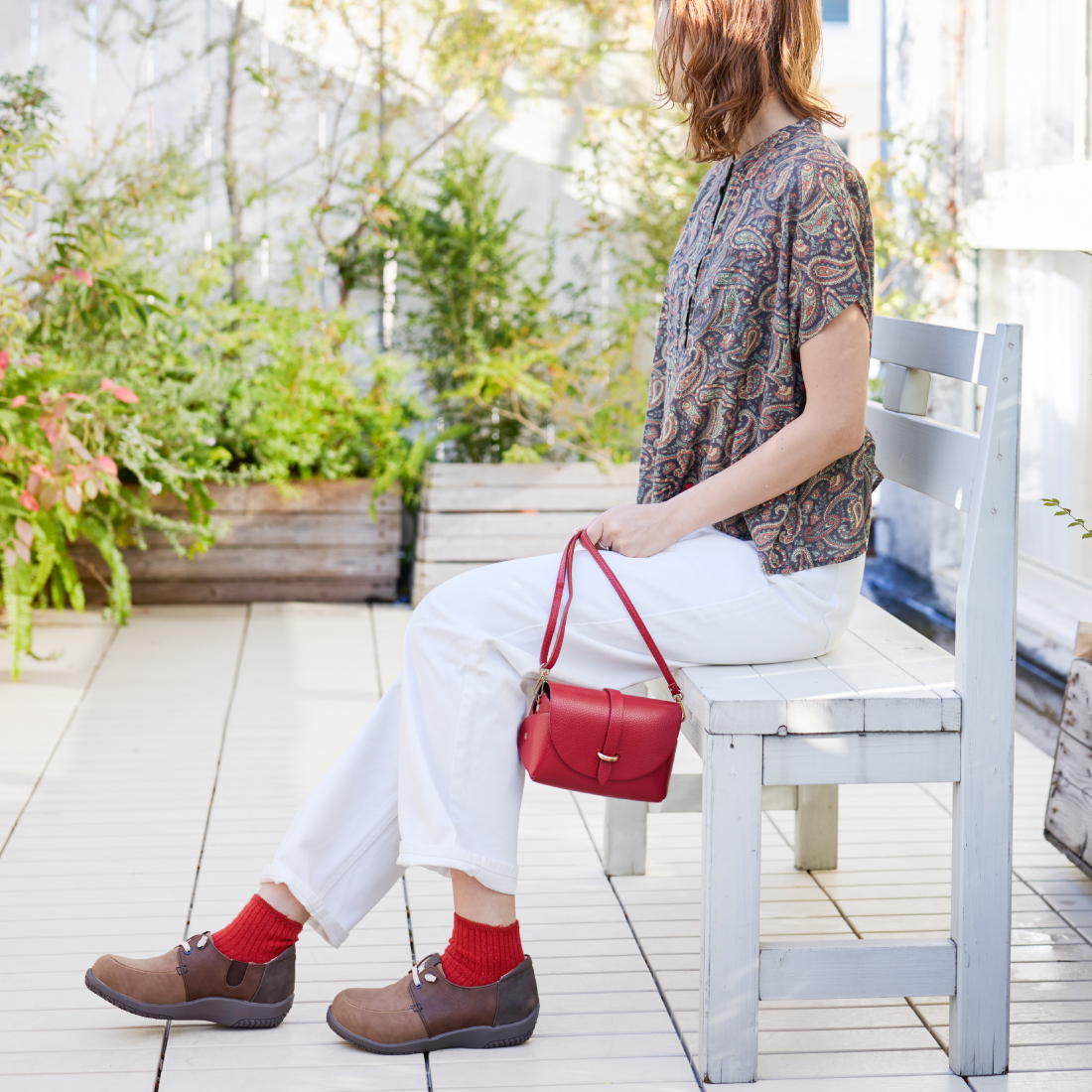 エアロ防水ゴム紐コンフォートシューズKLZ261315着用イメージ画像