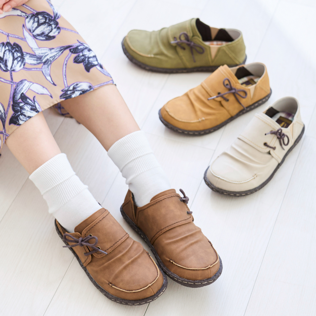 サイドリボンコンフォートシューズ KLZ00303