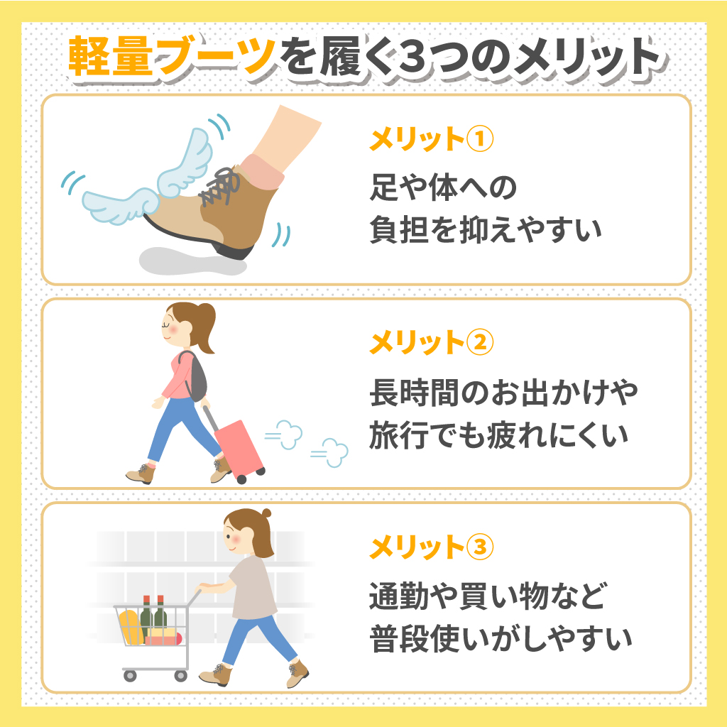 軽量ブーツを履く3つのメリット
